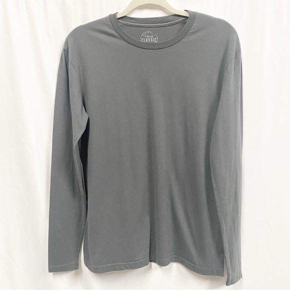 True Classic Dark Gray Long Sleeve T-shirt - Picture 2 of 4